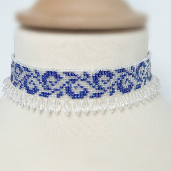 Magnifique collier ras-du-cou (choker) en perles Miyuki