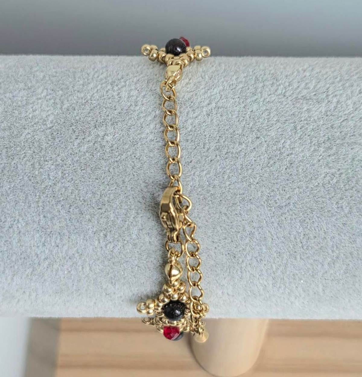 Bracelet en grenat naturelle et perles Miyuki – Image 2