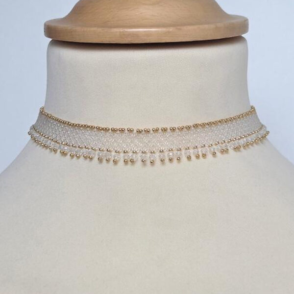 Collier en rocailles Miyuki et Preciosa fait main