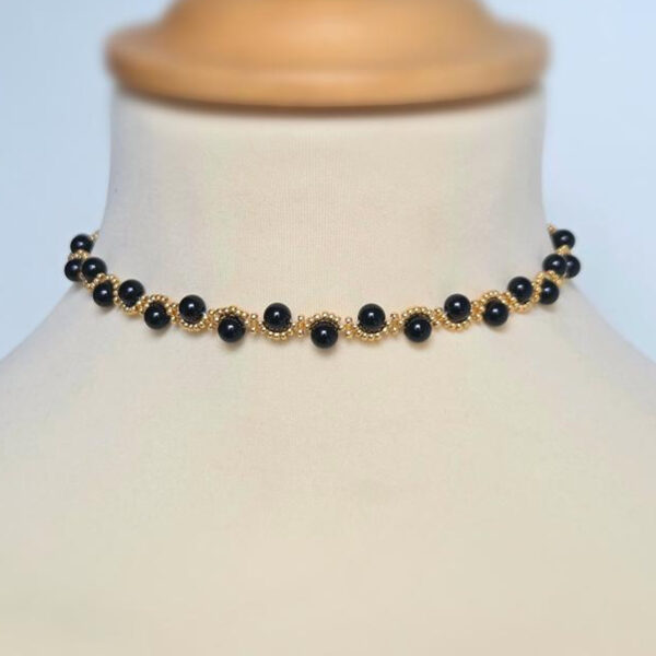 Collier Onyx noire
