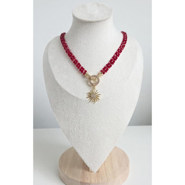 Collier Modulable “Éclat Rouge” en Cristaux & Perles Miyuki