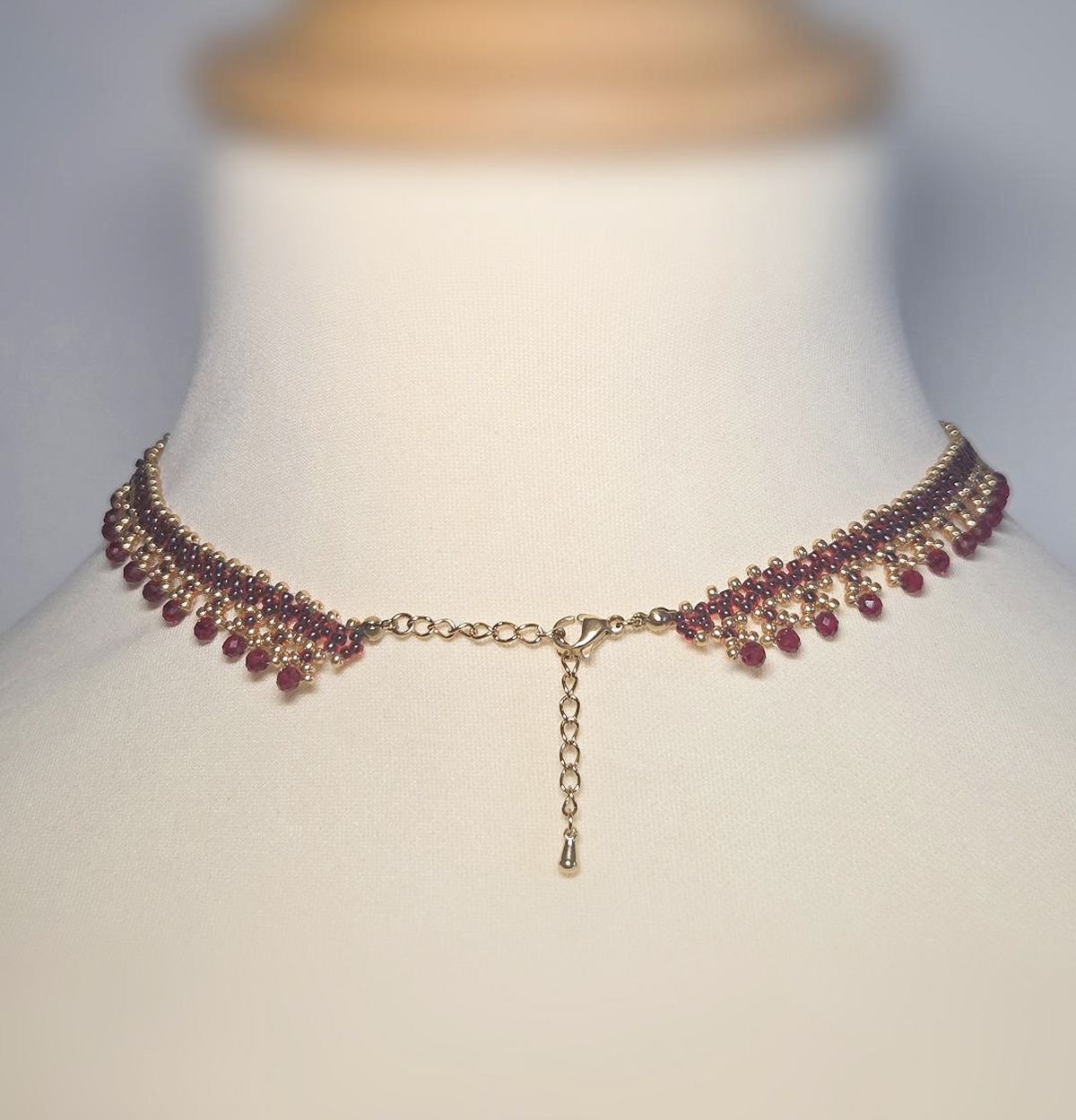 Collier en rocailles Miyuki & cristaux de verre – Image 3